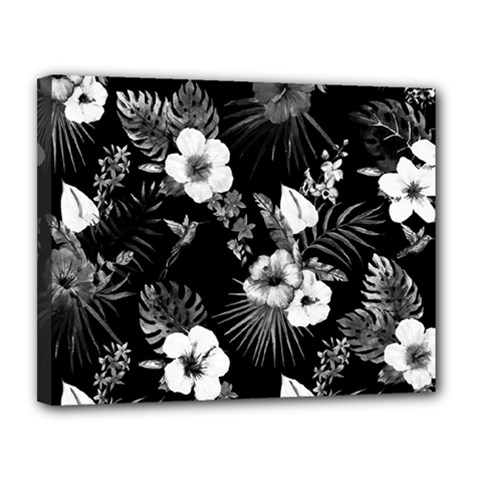Tropical Pattern Canvas 14  X 11  by Valentinaart