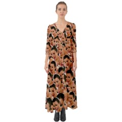 Crying Kim Kardashian Button Up Boho Maxi Dress by Valentinaart