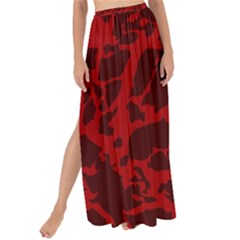 Red Earth Texture Maxi Chiffon Tie-up Sarong by LoolyElzayat