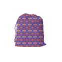 Blue Orange Yellow Swirl Pattern Drawstring Pouches (Medium)  View2