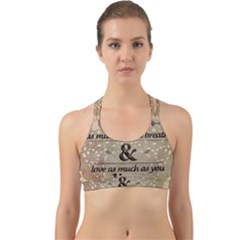Motivational Calligraphy Grunge Back Web Sports Bra by Sapixe