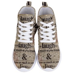 Motivational Calligraphy Grunge Women s Lightweight High Top Sneakers by Sapixe