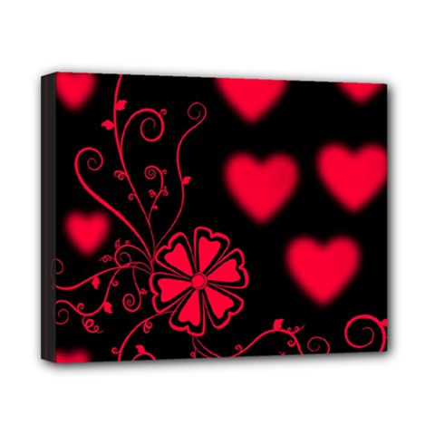 Background Hearts Ornament Romantic Canvas 10  X 8  by Sapixe