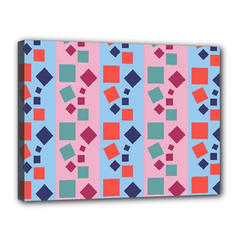Background Desktop Squares Canvas 16  X 12  by Sapixe