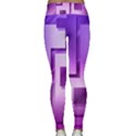 Purple Figures Rectangles Geometry Squares Classic Yoga Leggings View2