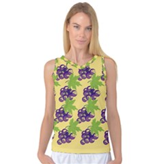 Grapes Background Sheet Leaves Women s Basketball Tank Top by Sapixe