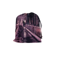 Texture Abstract Background City Drawstring Pouches (medium)  by Sapixe