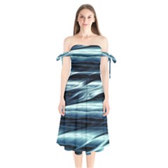 Texture Fractal Frax Hd Mathematics Shoulder Tie Bardot Midi Dress by Sapixe