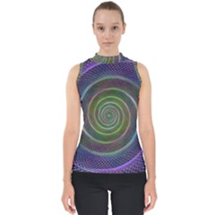 Spiral Fractal Digital Modern Shell Top by Sapixe