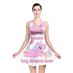 Long Distance Lover - Cute Unicorn Reversible Skater Dress by Valentinaart