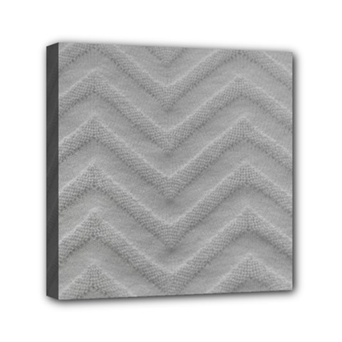 White Fabric Pattern Textile Mini Canvas 6  X 6  by Sapixe