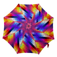 Abstract Background Colorful Pattern Hook Handle Umbrellas (small) by Nexatart