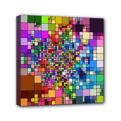 Abstract Squares Arrangement Mini Canvas 6  X 6  by Nexatart