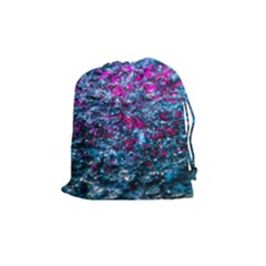 Water Color Violet Drawstring Pouches (medium)  by FunnyCow