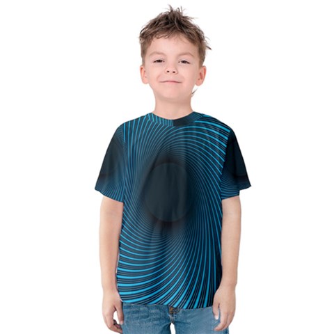 Background Spiral Abstract Pattern Kids  Cotton Tee by Nexatart