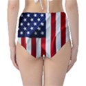 American Usa Flag Vertical Classic High-Waist Bikini Bottoms View2