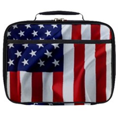 American Usa Flag Vertical Full Print Lunch Bag by FunnyCow