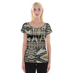 Fabric Textile Abstract Pattern Cap Sleeve Tops by Nexatart
