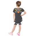 Sowa Owls Bird Wild Birds Pen Kids  Short Sleeve Velvet Dress View2