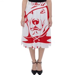 Dog Santa Hat Winter Christmas Folding Skater Skirt by Sapixe