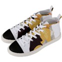 Black Yellow Dog Beagle Pet Men s Mid-Top Canvas Sneakers View2