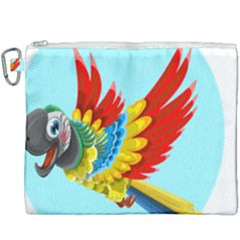 Parrot Animal Bird Wild Zoo Fauna Canvas Cosmetic Bag (xxxl) by Sapixe