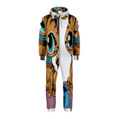 Kitty Cat Big Eyes Ears Animal Hooded Jumpsuit (kids) by Sapixe