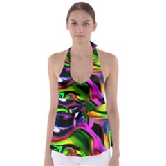 Colorful Smoke Explosion Babydoll Tankini Top by flipstylezfashionsLLC
