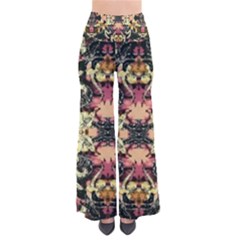 Beautiful Seamless Brown Tropical Flower Design  So Vintage Palazzo Pants by flipstylezfashionsLLC