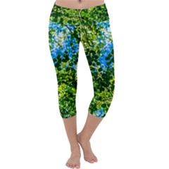 Forest   Strain Towards The Light Capri Yoga Leggings by FunnyCow