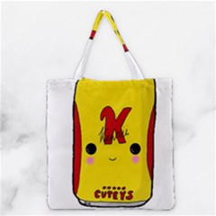 Kawaii Cute Tennants Lager Can Grocery Tote Bag by CuteKawaii1982