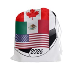 United Football Championship Hosting 2026 Soccer Ball Logo Canada Mexico Usa Drawstring Pouches (xxl) by yoursparklingshop