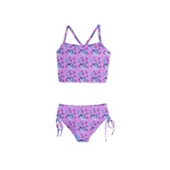 Punk Baby Pink Girls  Tankini Swimsuit by snowwhitegirl