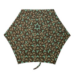 Brown With Blue Hats Mini Folding Umbrellas by snowwhitegirl