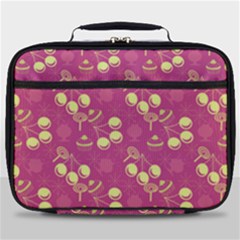Yellow Pink Cherries Full Print Lunch Bag by snowwhitegirl