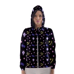 Cakes And Sundaes Black Hooded Windbreaker (women) by snowwhitegirl