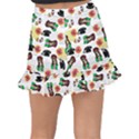 Office Girl Pattern Fishtail Mini Chiffon Skirt View2
