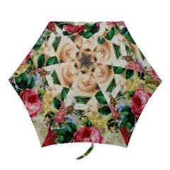 Little Girl Victorian Collage Mini Folding Umbrellas by snowwhitegirl