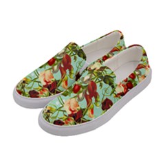 Fruit Blossom Women s Canvas Slip Ons by snowwhitegirl