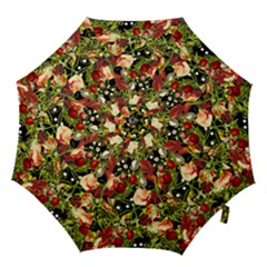 Fruit Blossom Black Hook Handle Umbrellas (medium) by snowwhitegirl