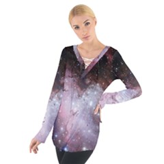 Nebula Tie Up Tee by snowwhitegirl