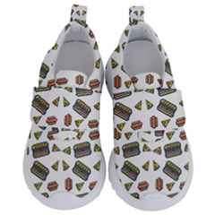 Fast Food White Velcro Strap Shoes by snowwhitegirl