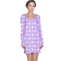 Hearts Dots Purple Long Sleeve Nightdress View1