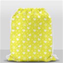 Hearts And Star Dot Yellow Drawstring Bag (Small) View2
