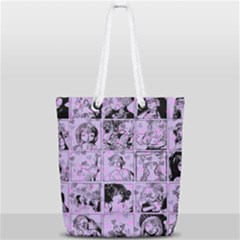 Lilac Yearbook 1 Full Print Rope Handle Tote (small) by snowwhitegirl