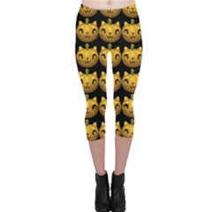 Cat Pumpkin Capri Leggings  by snowwhitegirl