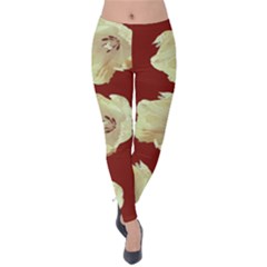 Red Tulips Velvet Leggings by snowwhitegirl