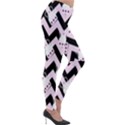 Pink Teapot Chevron Lightweight Velour Leggings View4