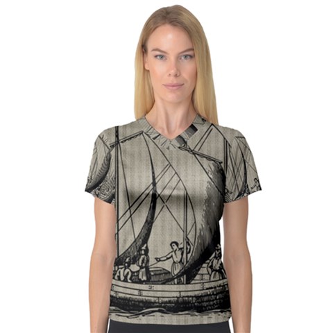 Ship 1515875 1280 V-neck Sport Mesh Tee by vintage2030