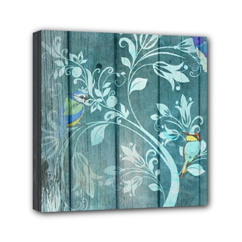 Green Tree Mini Canvas 6  X 6  (stretched) by vintage2030